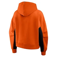 Women's Fanatics Orange Anaheim Ducks Back Check Boxy Hoodie
