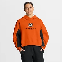 Women's Fanatics Orange Anaheim Ducks Back Check Boxy Hoodie