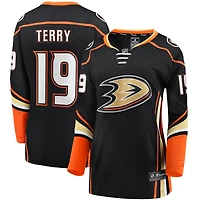Maillot de joueur échappé l'équipe locale des Ducks d'Anaheim Fanatics Troy Terry noir pour femmes