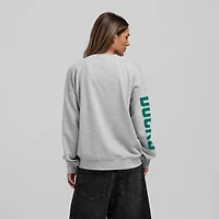 Sweat-shirt oversize Mitchell & Ness pour femme, gris chiné, Anaheim Ducks Core 3-Hit