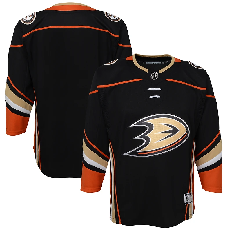 Maillot Premier Domicile Anaheim Ducks noir pour jeune