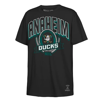 T-shirt Mitchell & Ness noir pour jeunes, motif Anaheim Ducks, « Back to Cool »