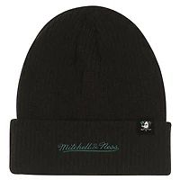 Youth Mitchell & Ness  Black Anaheim Ducks Neon Line Lights Cuffed Knit Hat