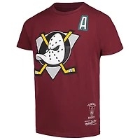 T-shirt avec nom et numéro des Ducks d'Anaheim Mitchell & Ness Teemu Selanne Garnet pour jeunes