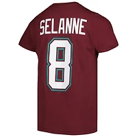 T-shirt avec nom et numéro des Ducks d'Anaheim Mitchell & Ness Teemu Selanne Garnet pour jeunes