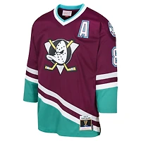 Maillot de joueur la ligne bleue 1996 Mitchell & Ness Teemu Selanne Maroon Anaheim Ducks pour jeunes