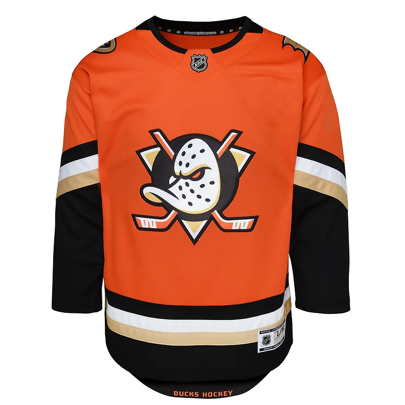 Maillot Orange Premier Domicile des Ducks d'Anaheim pour Jeunes