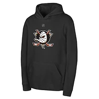 Youth Outerstuff Black Anaheim Ducks Primary Logo Pullover Hoodie