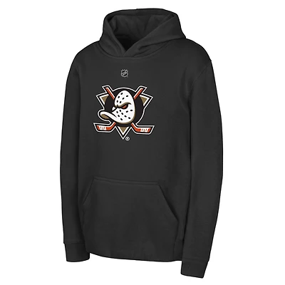 Youth Outerstuff Black Anaheim Ducks Primary Logo Pullover Hoodie