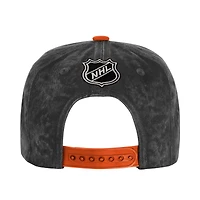 Youth Outerstuff  Black/Orange Anaheim Ducks True Retro Deadstock Adjustable Hat