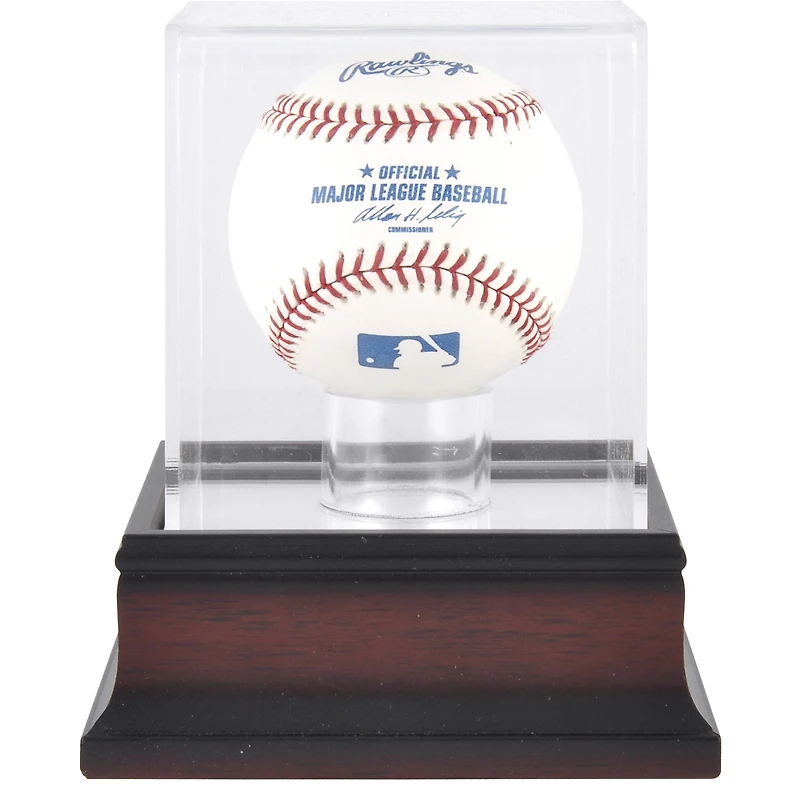 Vitrine de Baseball Antique en Acajou