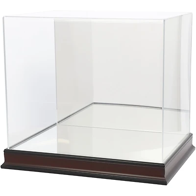 Antique Mahogany Helmet Display Case with Mirror Back