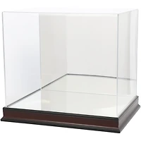 Antique Mahogany Helmet Display Case with Mirror Back
