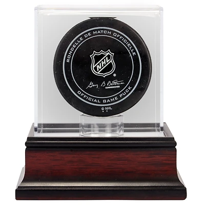 Antique Mahogany Hockey Puck Display Case