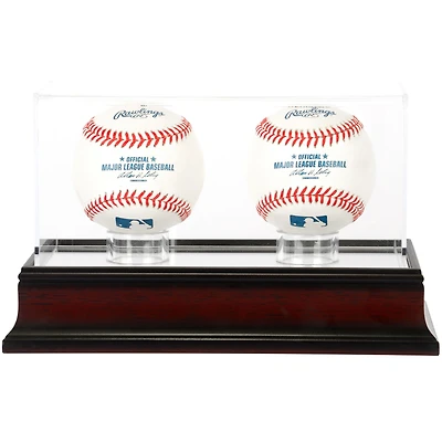 Antique Mahogany Two Baseball Display Case