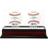 Antique Mahogany Two Baseball Display Case