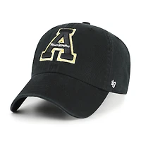 Casquette ajustable noire « 47 » pour homme, modèle Clean Up des Appalachian State Mountaineers