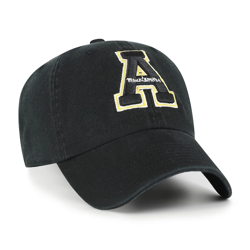 Casquette ajustable noire « 47 » pour homme, modèle Clean Up des Appalachian State Mountaineers