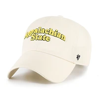 Men's '47 Cream Appalachian State Mountaineers Clean Up Adjustable Hat