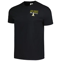 T-shirt noir pour hommes, couleurs de confort hyperlocal, Appalachian State Mountaineers