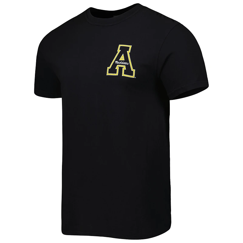Men's Black Appalachian State Mountaineers Landscape Shield T-Shirt