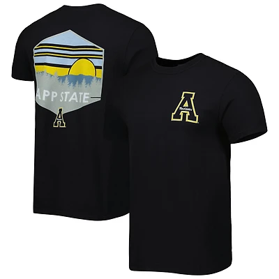 Men's Black Appalachian State Mountaineers Landscape Shield T-Shirt