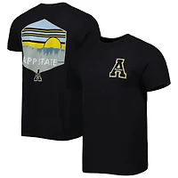 Men's Black Appalachian State Mountaineers Landscape Shield T-Shirt