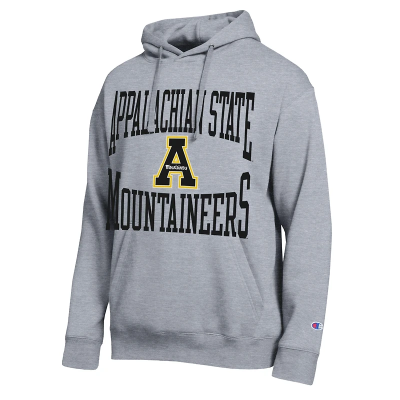 Sweat à capuche Champion Heather Gray de l'équipe des Mountaineers l'État Appalaches, pour hommes