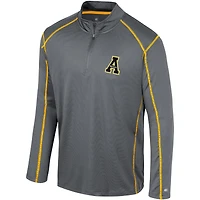 Colosseum Black Appalachian State Mountaineers Cameron Coupe-vent à quart de zip pour homme