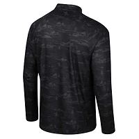 Veste noire à quart de zip Colosseum Appalachian State Mountaineers Carson Raglan pour hommes