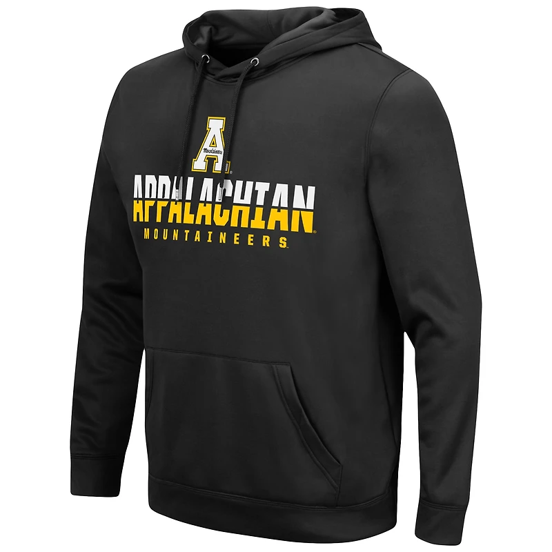 Men's Colosseum Black Appalachian State Mountaineers Lantern Pullover Hoodie
