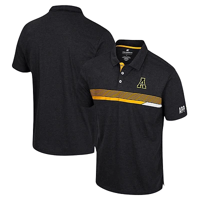 Men's Colosseum Black Appalachian State Mountaineers No Problemo Polo