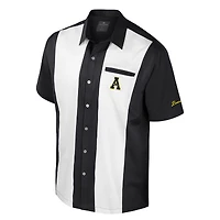 Chemise boutonnée noire pour homme Colosseum Appalachian State Mountaineers Strike Bowling