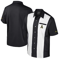 Chemise boutonnée noire pour homme Colosseum Appalachian State Mountaineers Strike Bowling