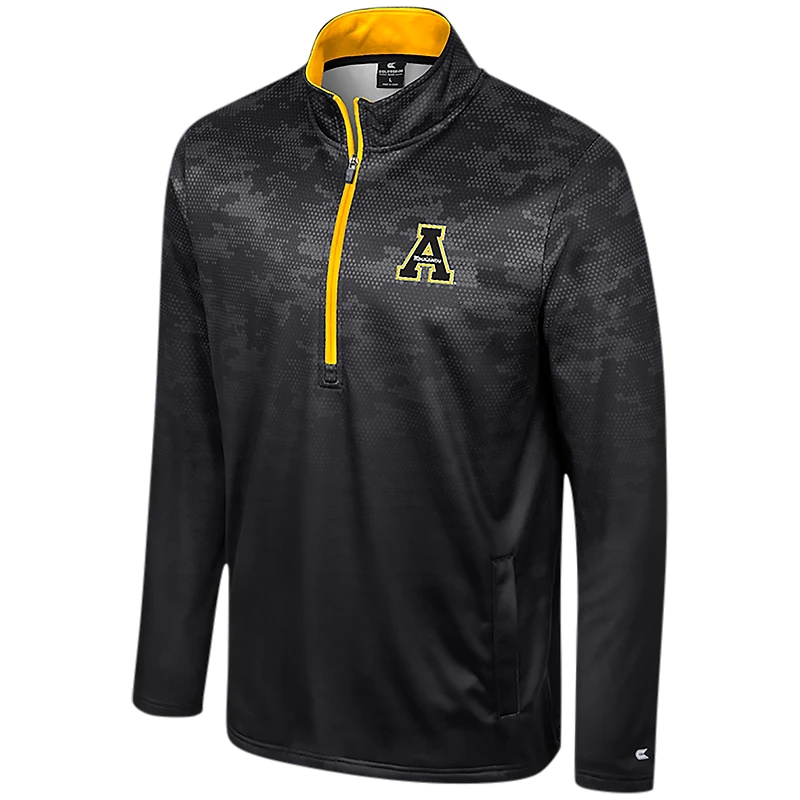 Colosseum Black Appalachian State Mountaineers The Machine Veste à demi-zip pour homme