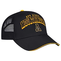 Men's Colosseum Black Appalachian State Mountaineers Wyatt Primary Team Trucker Adjustable Hat