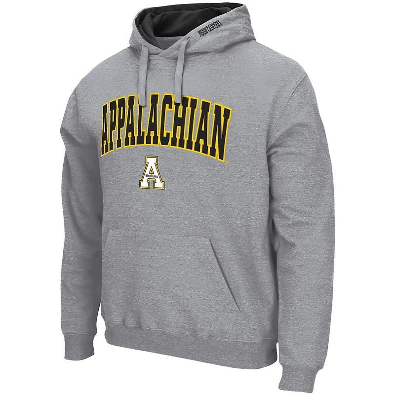 Colosseum gris chiné Appalachian State Mountaineers Arch and Logo Sweat à capuche pour homme