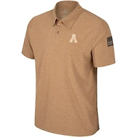 Men's Colosseum Khaki Appalachian State Mountaineers OHT Military Appreciation Cloud Jersey Desert Polo
