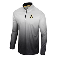 Colosseum pour homme Blanc/Noir Appalachian State Mountaineers Laws of Physics Coupe-vent à quart de zip