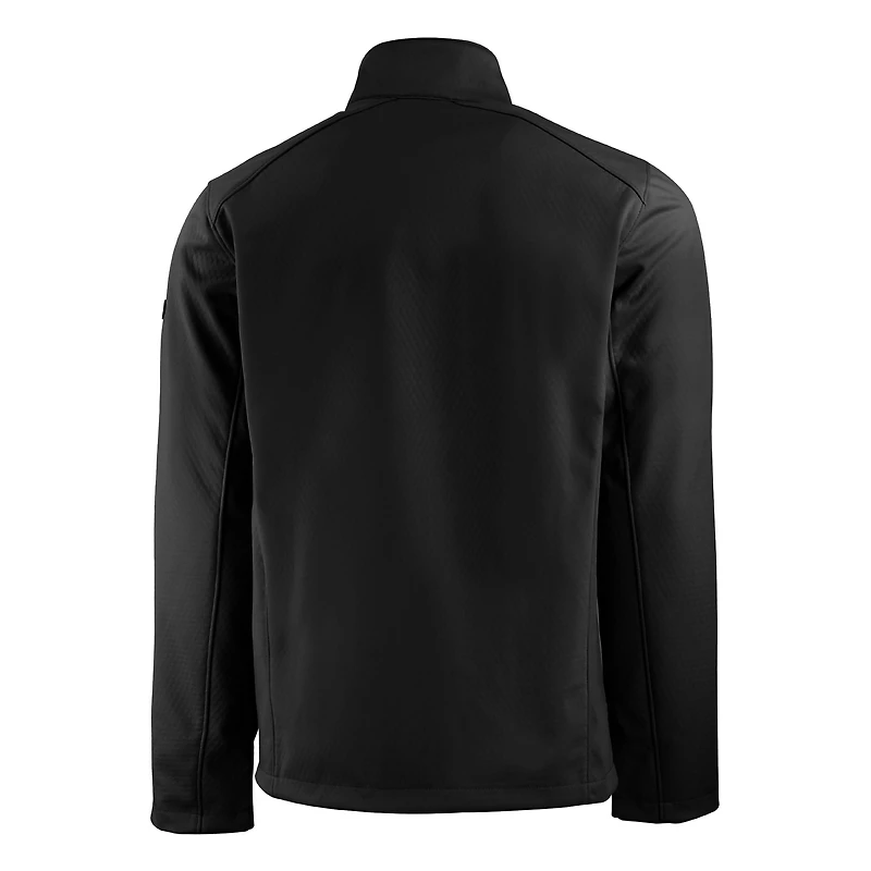 Men's Cutter & Buck Black Appalachian State Mountaineers Evoke Eco Softshell Recycled Full-Zip Jacket