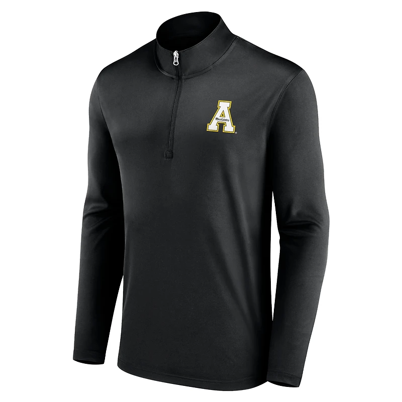 Men's Fanatics Black Appalachian State Mountaineers Underdog Mindset Quarter-Zip Top
