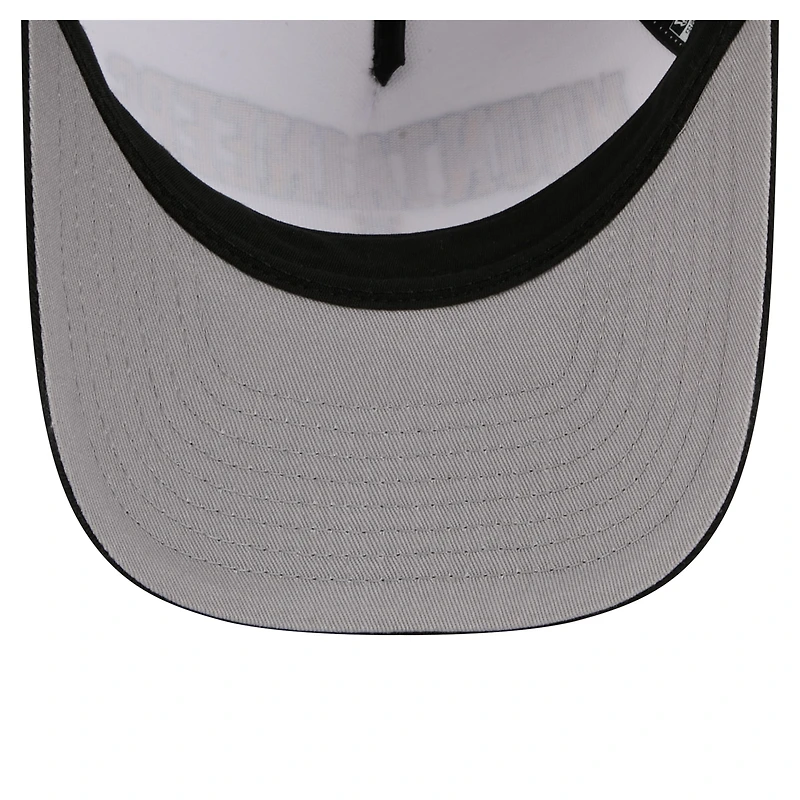 Men's New Era White/Black Appalachian State Mountaineers Arch Two-Tone Rope 9FORTY A-Frame M-Crown Adjustable Hat