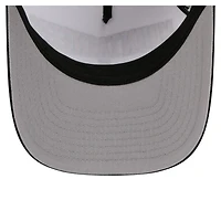 Men's New Era White/Black Appalachian State Mountaineers Arch Two-Tone Rope 9FORTY A-Frame M-Crown Adjustable Hat