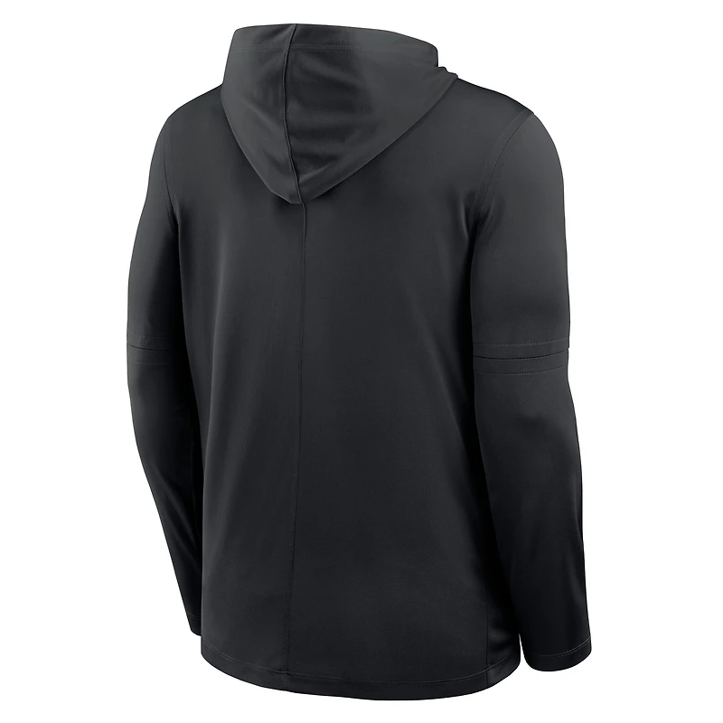 Men's Nike Black Appalachian State Mountaineers Sideline Dri-FIT Lightweight Hooded Top