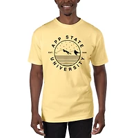 T-shirt teint en pièce jaune pour homme Uscape Apparel des Appalachian State Mountaineers