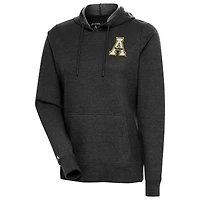 Sweat à capuche noir chiné pour femme des Appalachian State Mountaineers d'Antigua