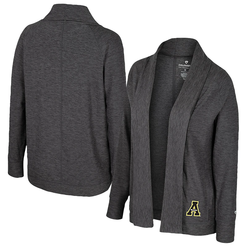 Cardigan Dash gris anthracite pour femme des Appalachian State Mountaineers