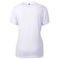 Women's Cutter & Buck White Appalachian State Mountaineers Forge Blade V-Neck Top
