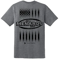 Men's Heather Gray ARCA Menards Series Tri-Blend Flag T-Shirt
