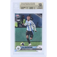 Franco Mastantuono, équipe nationale d'Argentine 2024-25, Topps Now, plus jeune débutant pour l'Argentine, carte n° 1 authentifiée par BGS (sous-notes : 9,5, 10, 10